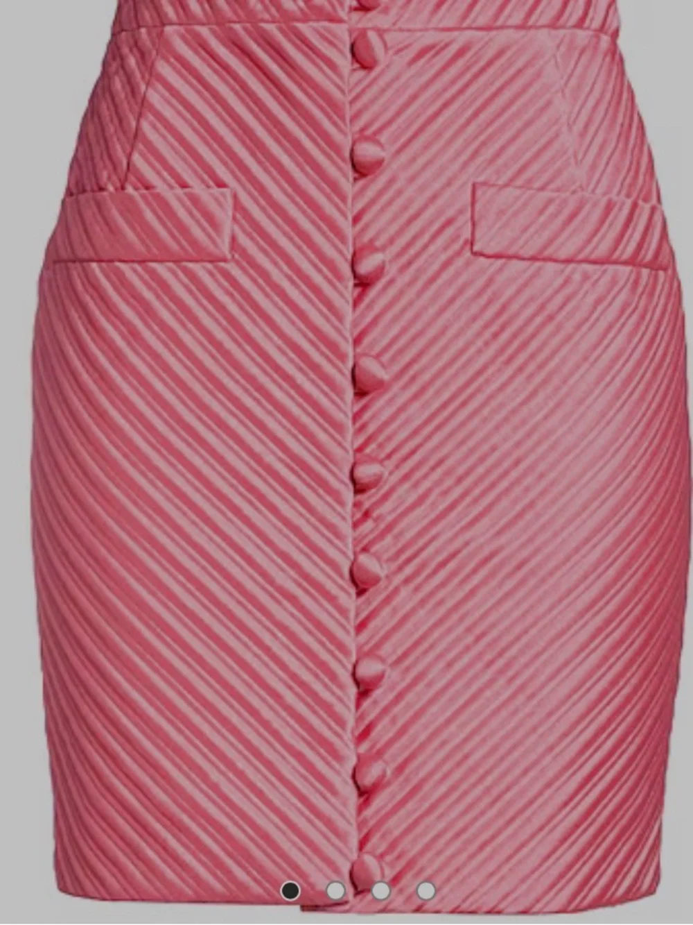 Moschino Resort 2023 Runway look 25 pink quilted cropped jacket & skirt suit 36